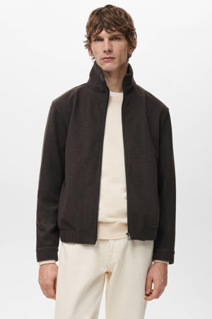 fleece fleecevest donkerbruin