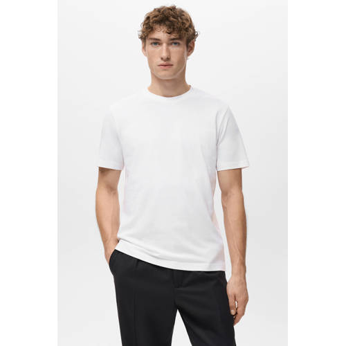 Mango Man Aansluitend T-shirt wit afbeelding