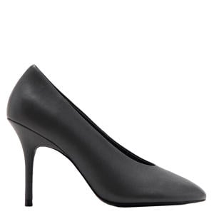 leren pumps grijs