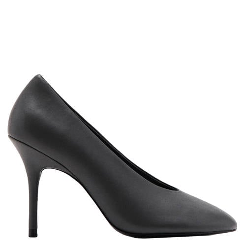 Mango leren pumps grijs afbeelding