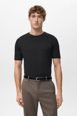 regular T-shirt zwart - (set van 2)