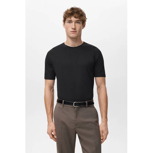 Mango Man regular T-shirt zwart afbeelding