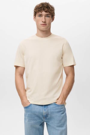 slim T-shirt lichtgeel