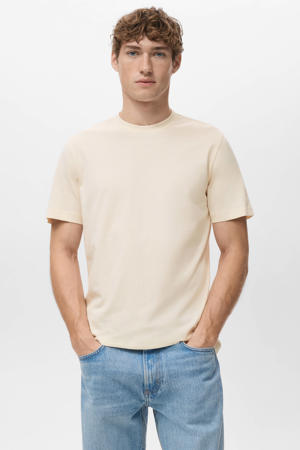 slim T-shirt lichtgeel