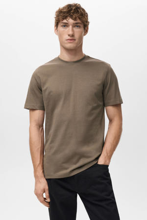 slim T-shirt bruin