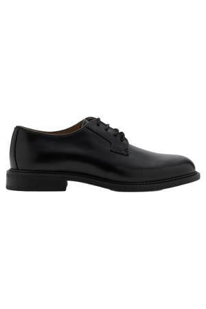 leren veterschoenen zwart