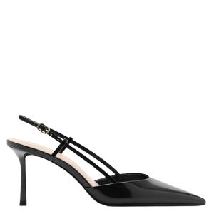 lakleren slingback pumps zwart
