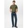 Mango Man slim T-shirt donkergroen