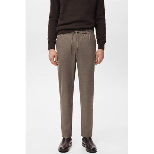 Mango Man slim casual broek bruin afbeelding