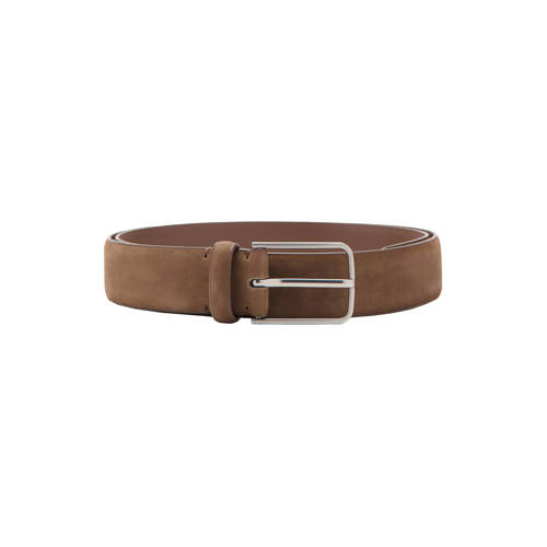 Mango Man suede riem bruin afbeelding