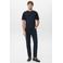 Mango Man slim T-shirt marineblauw