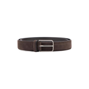 suede riem donkerbruin