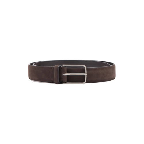 Mango Man suede riem donkerbruin afbeelding