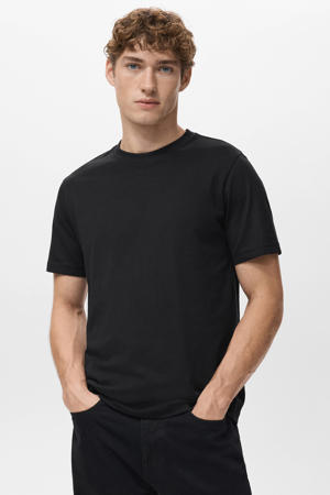 slim T-shirt zwart