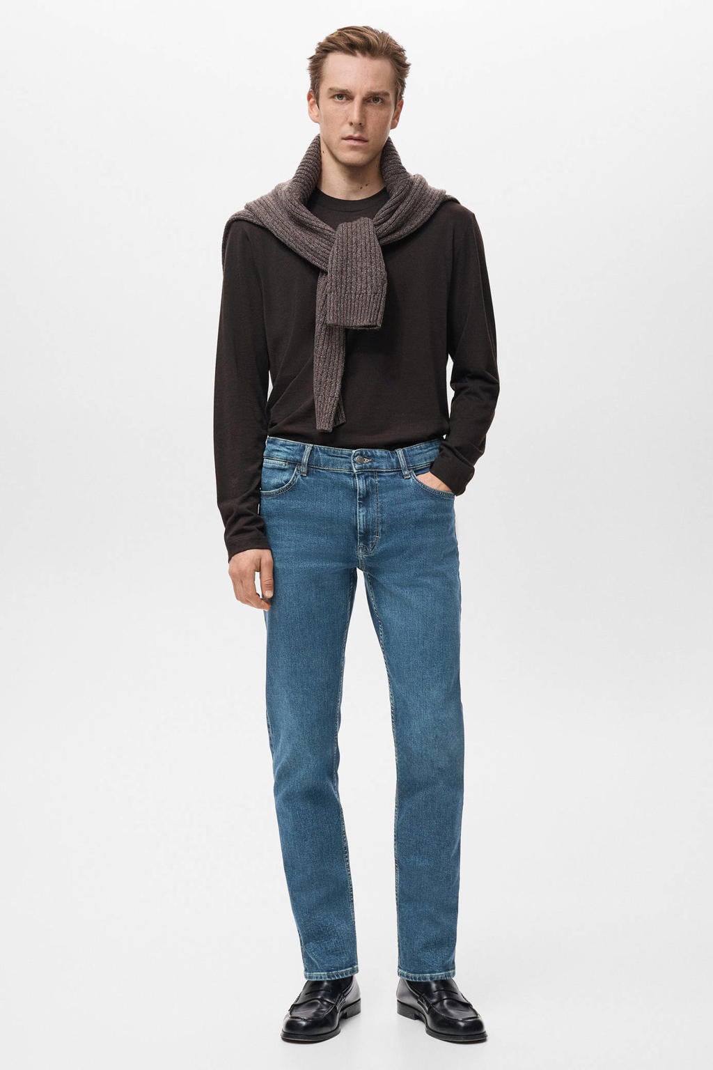 Mango Man slim fit jeans blauw