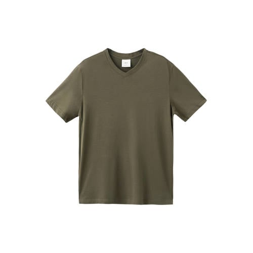 Mango Man Rechtvallend T-shirt donkergroen afbeelding