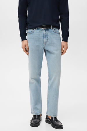 tapered jeans changeant blauw