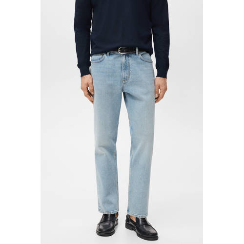 Mango Man tapered jeans changeant blauw afbeelding