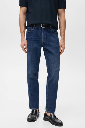 tapered jeans changeant blauw