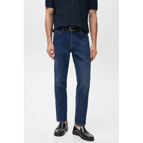 Mango Man tapered jeans changeant blauw afbeelding