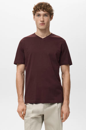 regular T-shirt donkerrood
