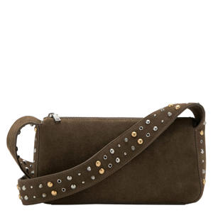 suede crossbody tas kaki