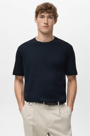 regular T-shirt donkerblauw