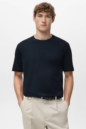 regular T-shirt donkerblauw