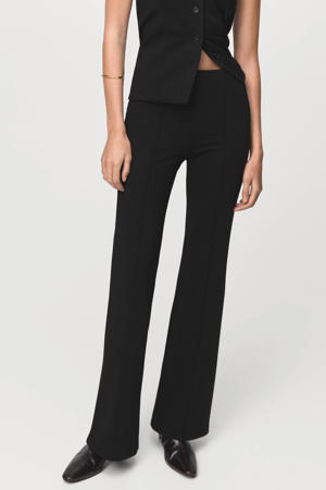 straight high waist broek zwart