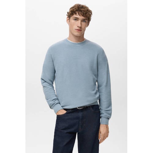 Mango Man sweater lichtblauw afbeelding