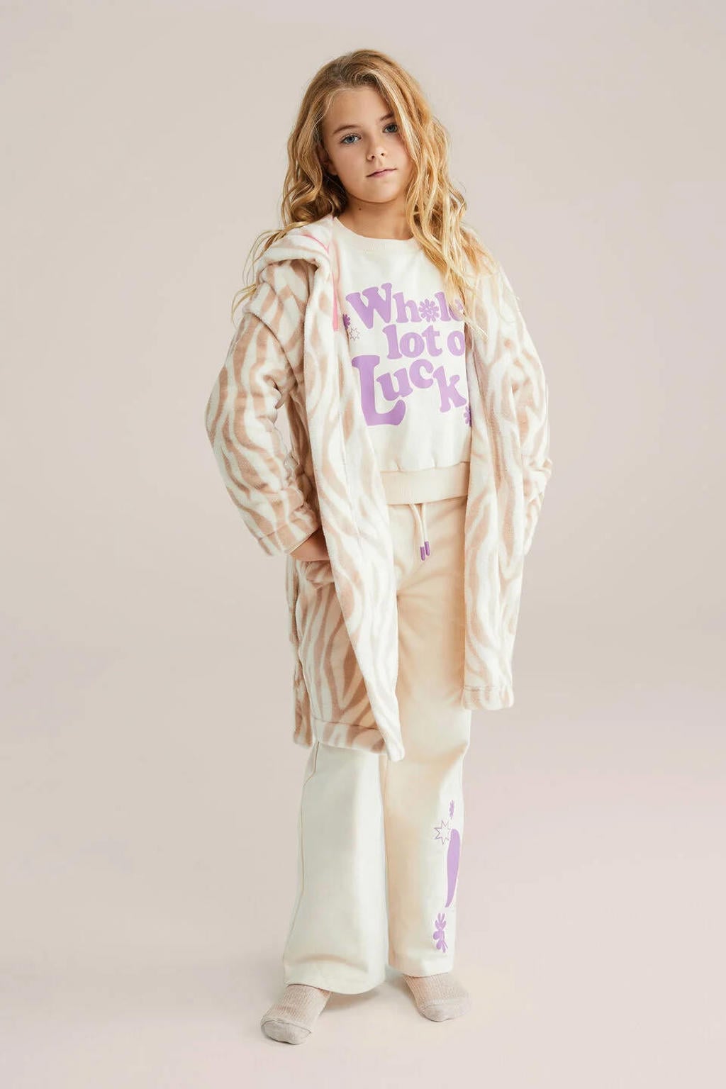 WE Fashion Badjas zebra print