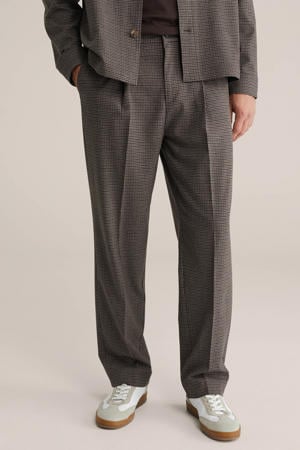 loose geruite chino bruin