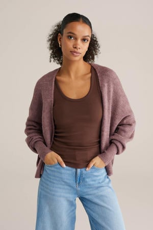gebreid vest lavendel