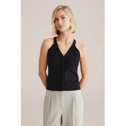 WE Fashion gilet zwart afbeelding