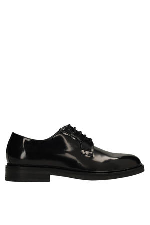 lakleren veterschoenen zwart