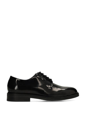lakleren veterschoenen zwart