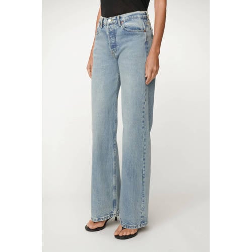 Lois Lindsay Palazzo wide leg jeans medium blue denim afbeelding