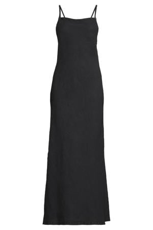 linnen maxi jurk donkerblauw