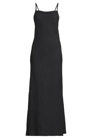 linnen maxi jurk donkerblauw