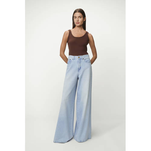 Lois high waist wide leg jeans wide leg jeans light blue denim afbeelding