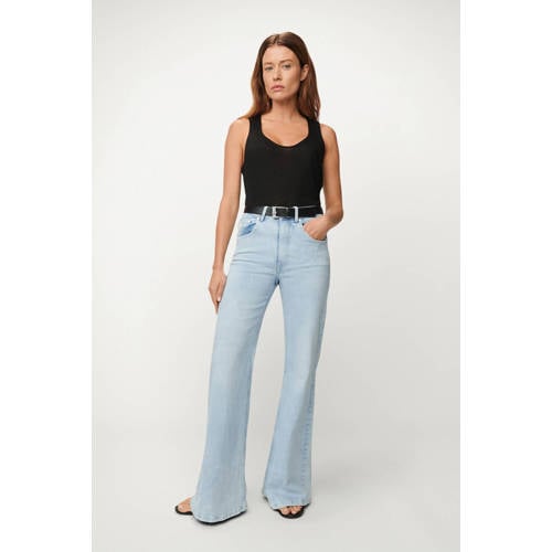 Lois high waist flared jeans light blue denim afbeelding