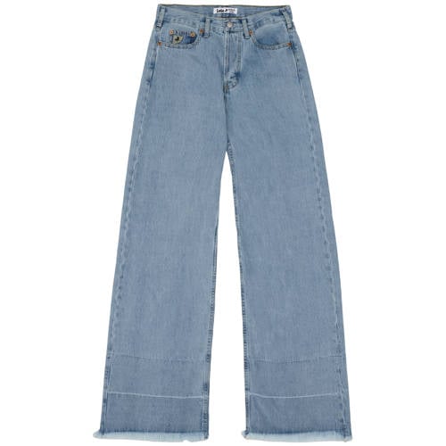 Lois high waist wide leg jeans light blue denim afbeelding