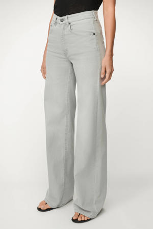 high waist wide leg jeans grey denim