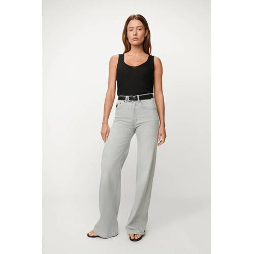 Lois high waist wide leg jeans grey denim afbeelding