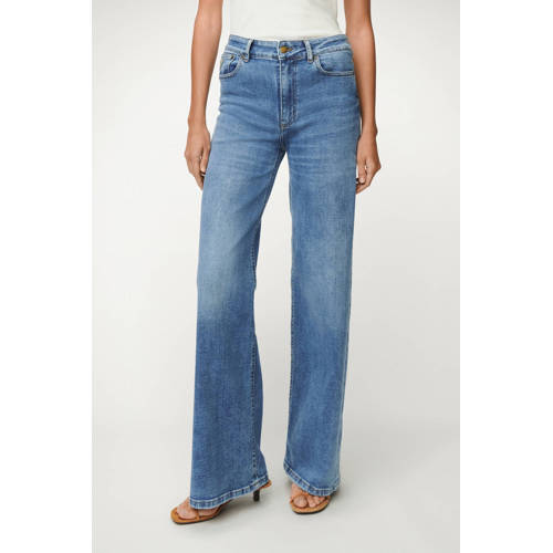 Lois wide leg jeans wide leg jeans medium blue denim afbeelding