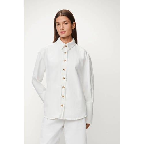 Lois denim blouse wit afbeelding