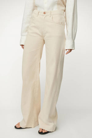Rosa-R high waist wide leg jeans beige