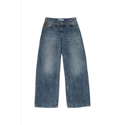 Lois low waist wide leg jeans dark blue denim afbeelding