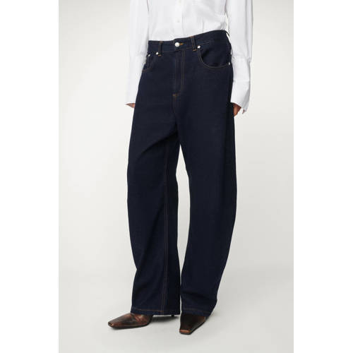 Lois high waist wide leg jeans dark blue denim afbeelding