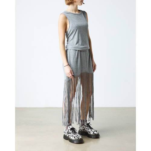 Dr. Martens Buzz 5i chunky veterschoenen met ponyhair ecru/zwart afbeelding